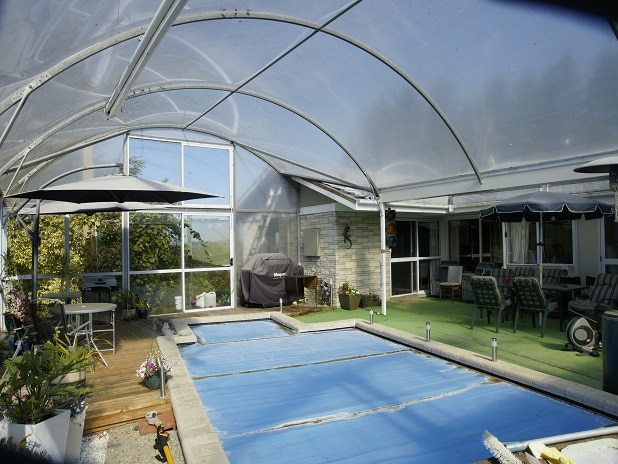 above ground pool shelter